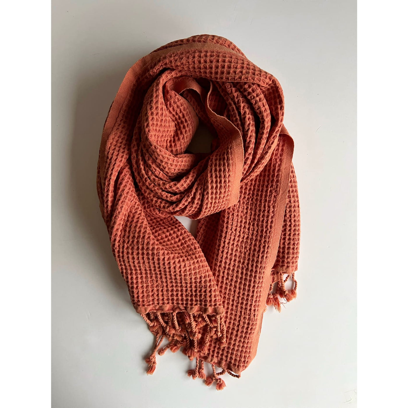 Rulo - Cotton Waffle Scarf- Umber - Umber